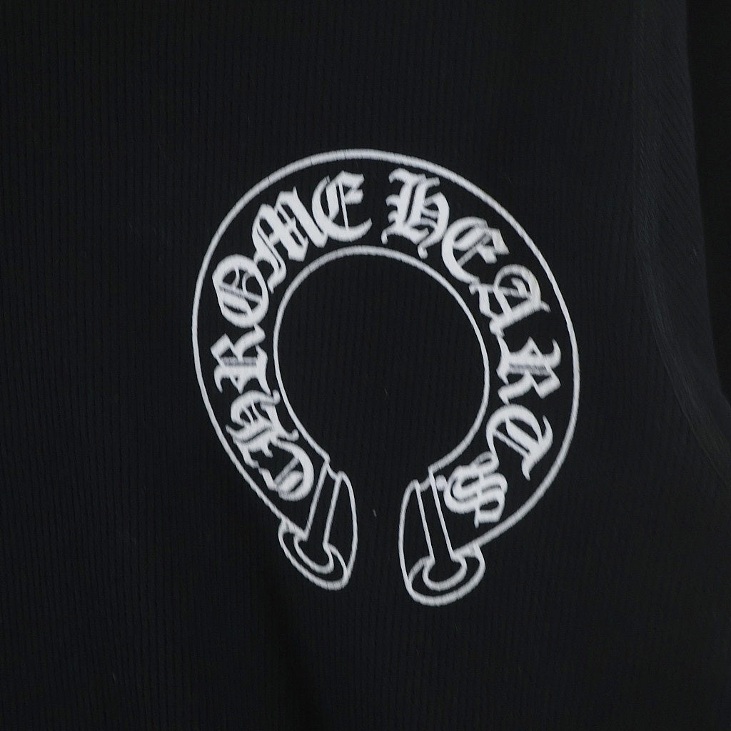 CHROME HEARTS(クロムハーツ) Thermal L S 袖フローラルプリント サーマル長袖Tシャツ カットソー ブラック