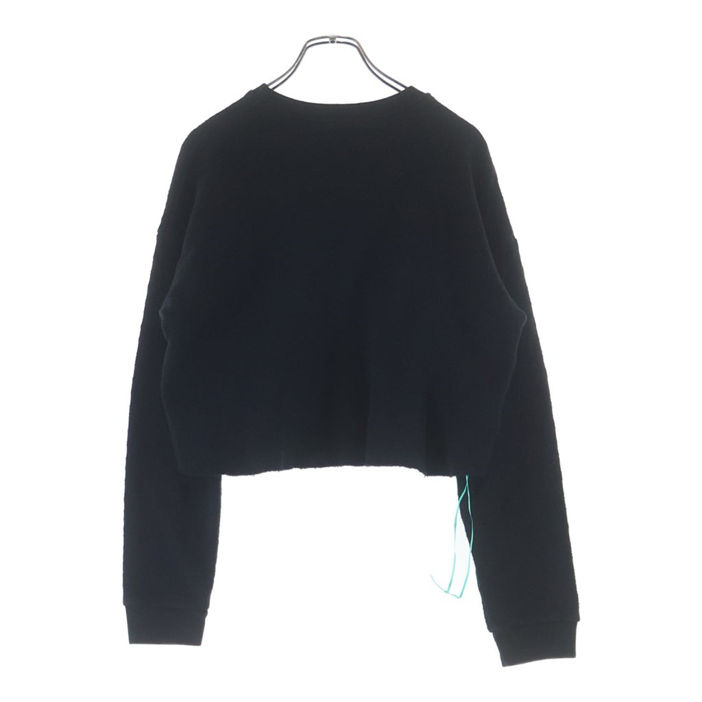 CHROME HEARTS(クロムハーツ) Y NOT VERTICAL LOGO CROPPED SWEATSHIRT CHプラスジャガード クロップドスウェット トレーナー ブラック レディース