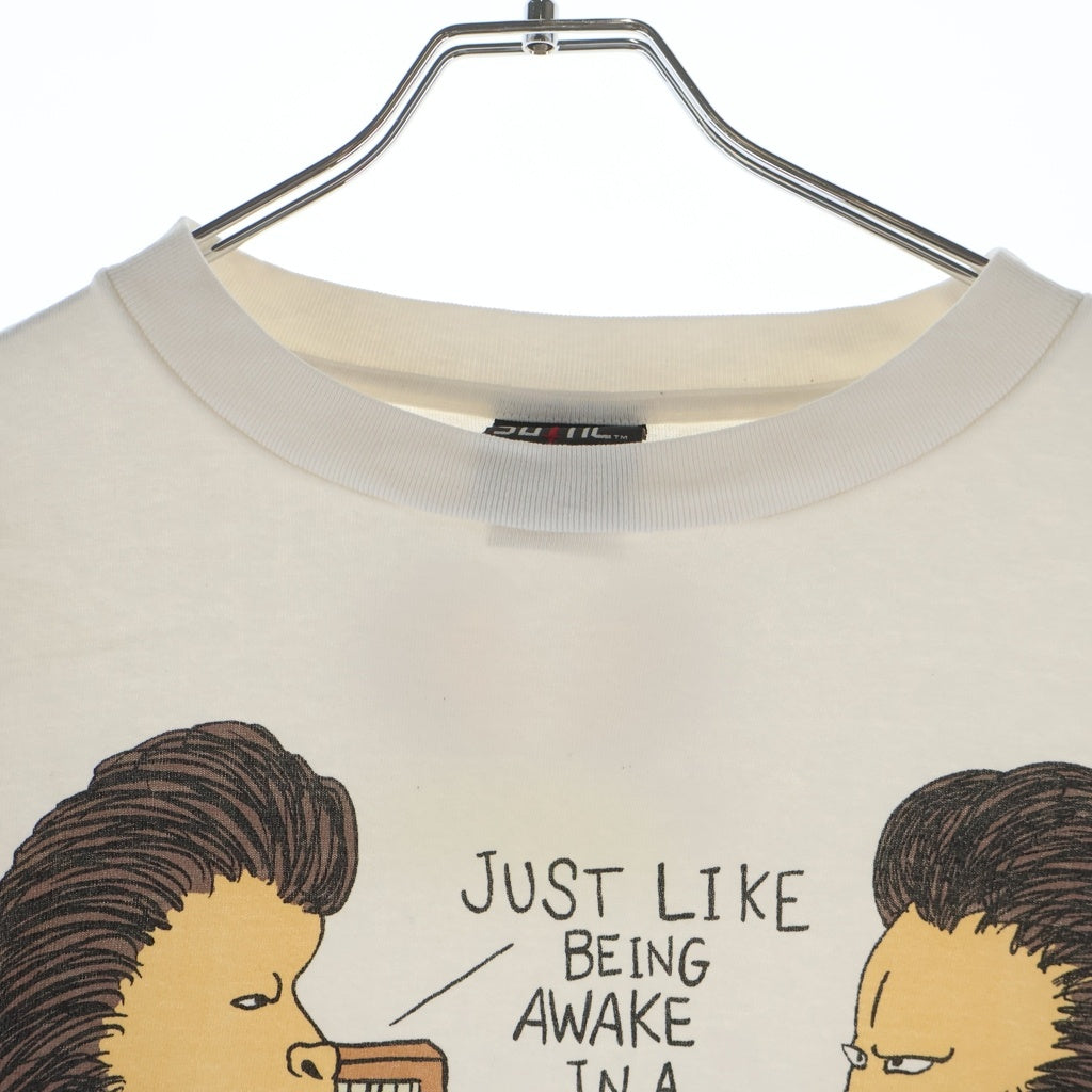 SAINT MICHAEL(セントマイケル) 23SS ×A BATHING APE AP-SS TEE/HVN & HELL アベイシングエイプ フロントプリント クルーネック半袖Tシャツ カットソー ホワイト SM-S23-0000-110