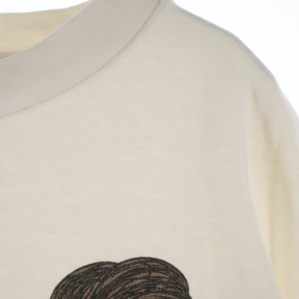 SAINT MICHAEL(セントマイケル) 23SS ×A BATHING APE AP-SS TEE/HVN & HELL アベイシングエイプ フロントプリント クルーネック半袖Tシャツ カットソー ホワイト SM-S23-0000-110