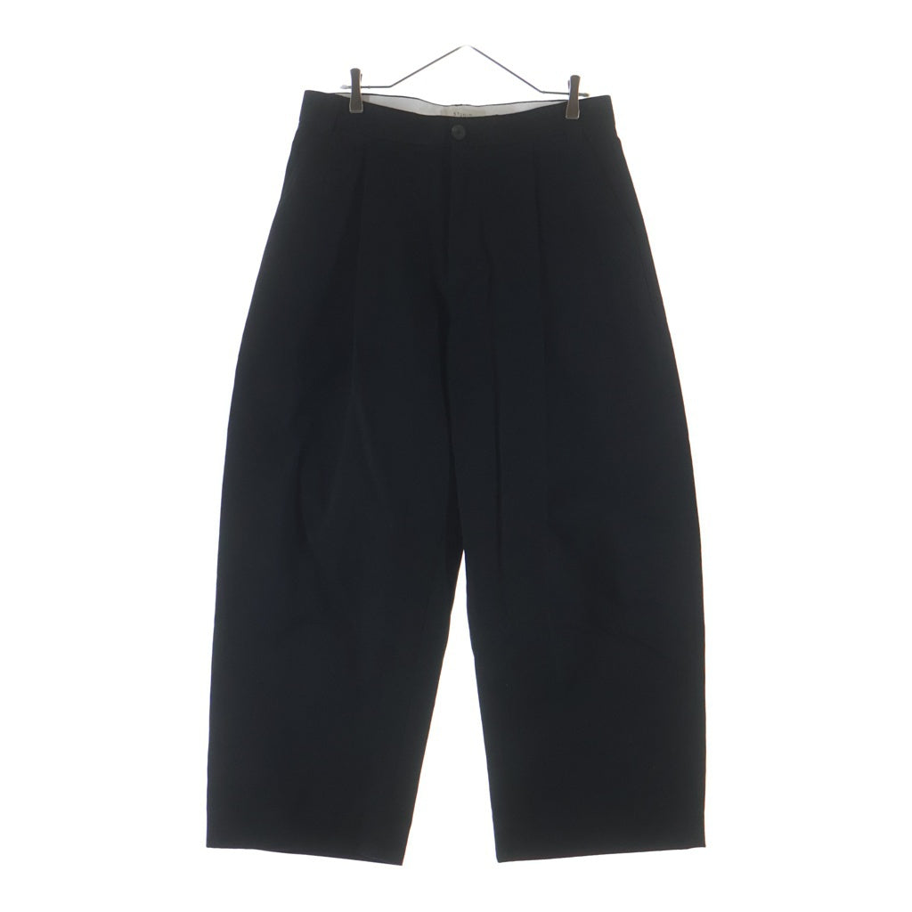 STUDIO NICHOLSON(スタジオニコルソン) SORTE PEACHED COTTON TWILL PANTS ソルテピーチド コットンツイルパンツ ブラック 51-10-799001