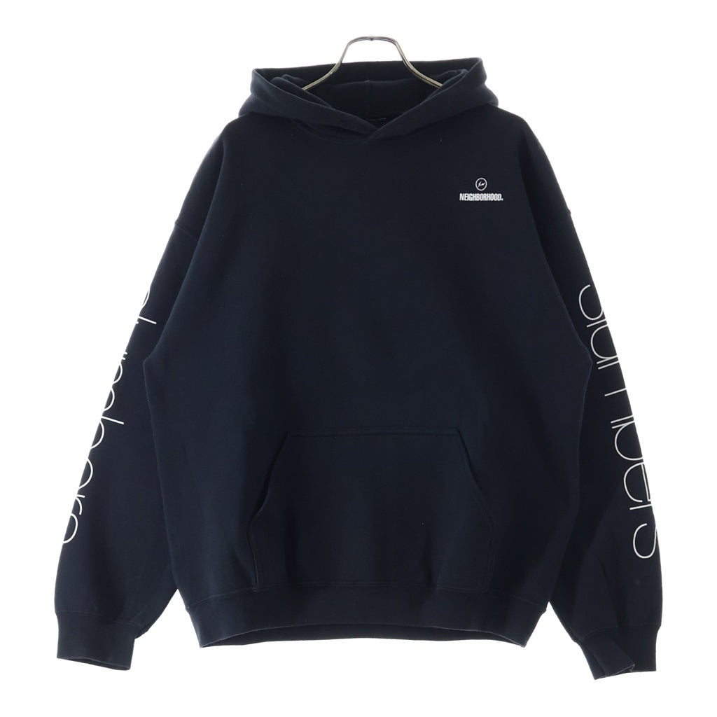 NEIGHBORHOOD(ネイバーフッド) 18AW ×FRAGMENT DESIGN SLUMBERS/CE-HOODED LS フラグメントデザイン スランバーズ プルオーバーフーディー パーカー ブラック 182LBFRN-CSM01S