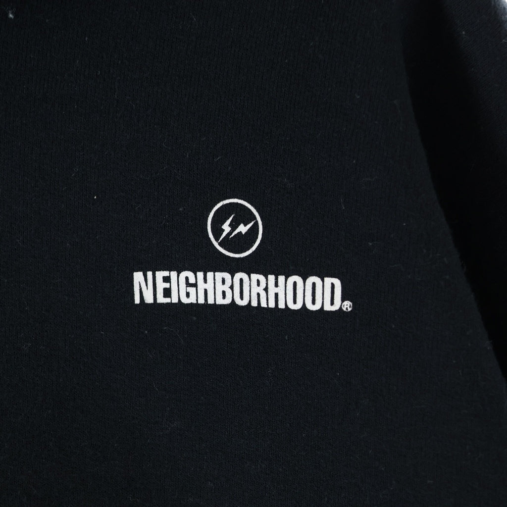 NEIGHBORHOOD(ネイバーフッド) 18AW ×FRAGMENT DESIGN SLUMBERS/CE-HOODED LS フラグメントデザイン スランバーズ プルオーバーフーディー パーカー ブラック 182LBFRN-CSM01S