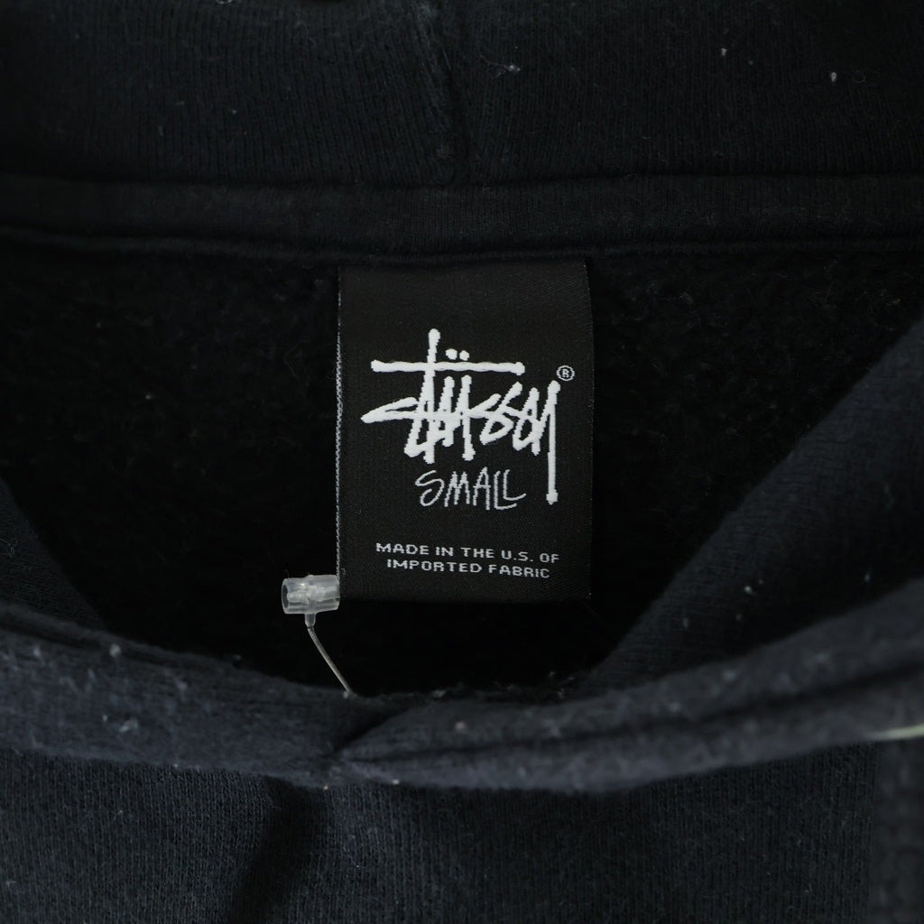 STUSSY(ステューシー) ×FRAGMENT DESIGN フラグメントデザイン フロントロゴプリント プルオーバーフーディー パーカー ブラック