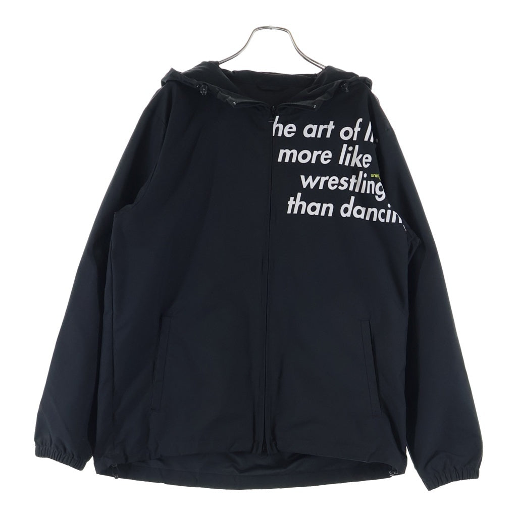 UNIFORM EXPERIMENT(ユニフォームエクスペリメント) 18SS PHILOSOPHY HOODED BLOUSON フィロソフィー フーデッドブルゾン ジップアップジャケット ブラック UE-180047