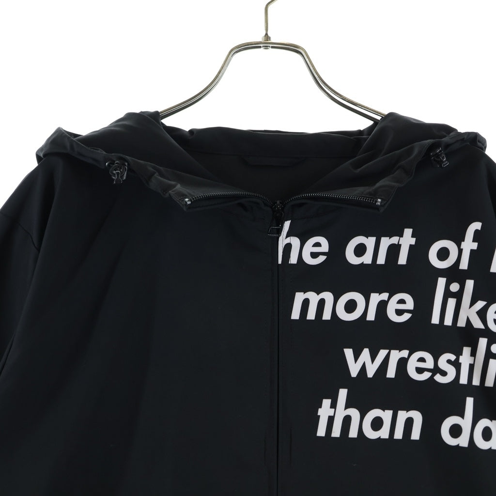 UNIFORM EXPERIMENT(ユニフォームエクスペリメント) 18SS PHILOSOPHY HOODED BLOUSON フィロソフィー フーデッドブルゾン ジップアップジャケット ブラック UE-180047