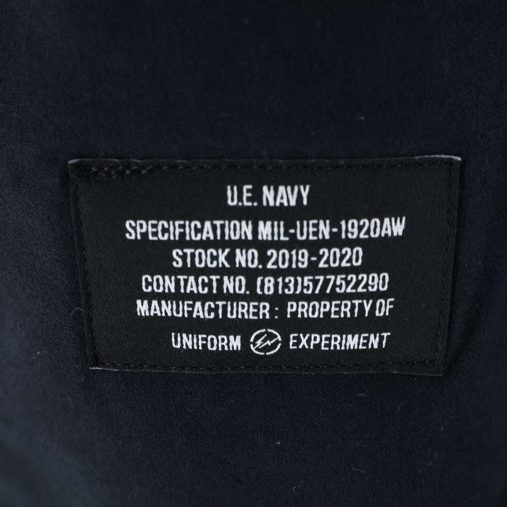 UNIFORM EXPERIMENT(ユニフォームエクスペリメント) 19AW REVERSIBLE ZIP LINER リバーシブル ジップアップライナージャケット ブラック UE-192006