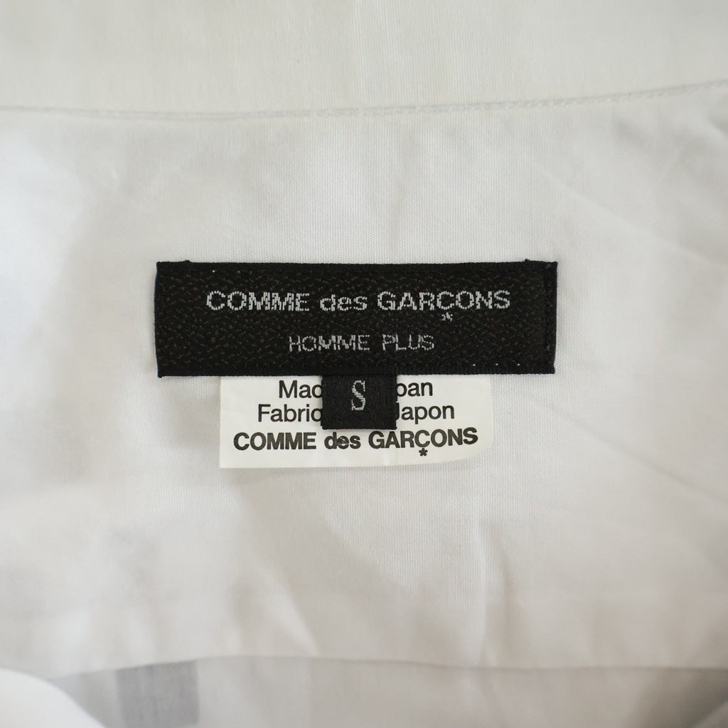 COMME des GARCONS HOMME PLUS(コムデギャルソンオムプリュス) 21AW AD2021 レタープリント総柄 長袖コットンシャツ ホワイト/ブラック PH-B015