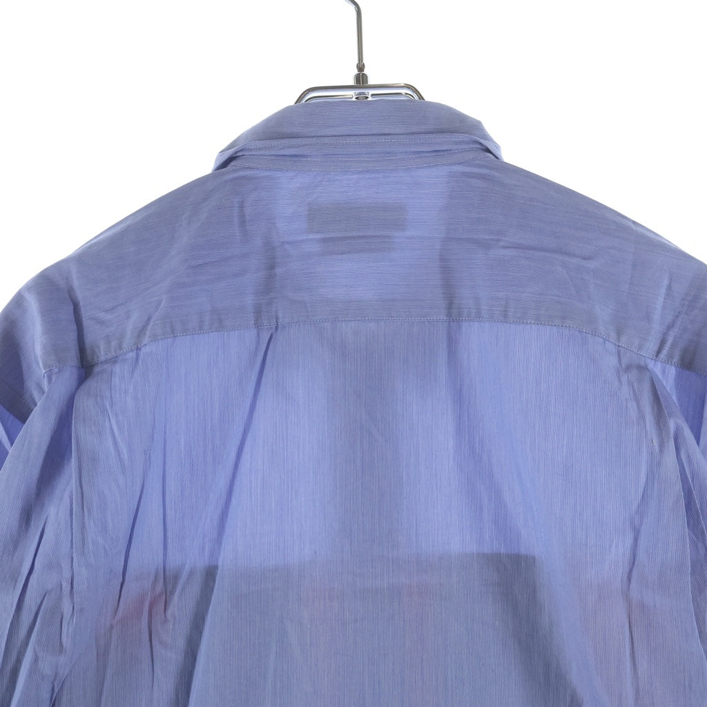 COMME des GARCONS HOMME PLUS(コムデギャルソンオムプリュス) 21AW AD2020 異素材チック切替 長袖ボタンシャツ ブルー/レッド/グリーン PF-B011