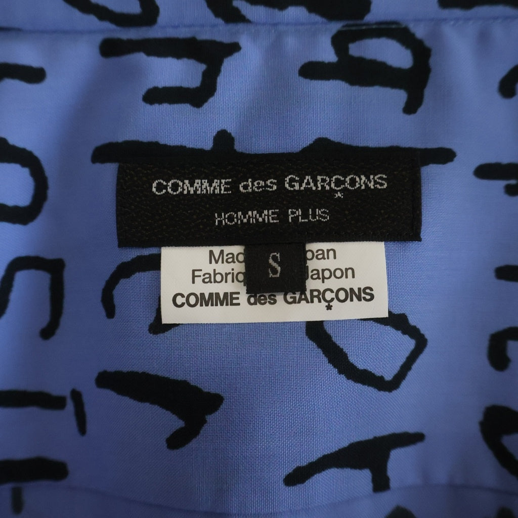 COMME des GARCONS HOMME PLUS(コムデギャルソンオムプリュス) 23AW AD2023 総柄 長袖ボタンシャツ ブルー/ブラック PL-B024