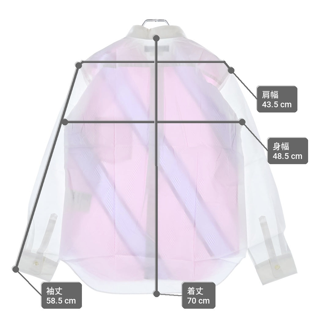 COMME des GARCONS HOMME DEUX(コムデギャルソン オムドゥ) 20SS AD2019 フロントストライプ柄 長袖コットンシャツ ホワイト/ピンク/パープル DE-B022