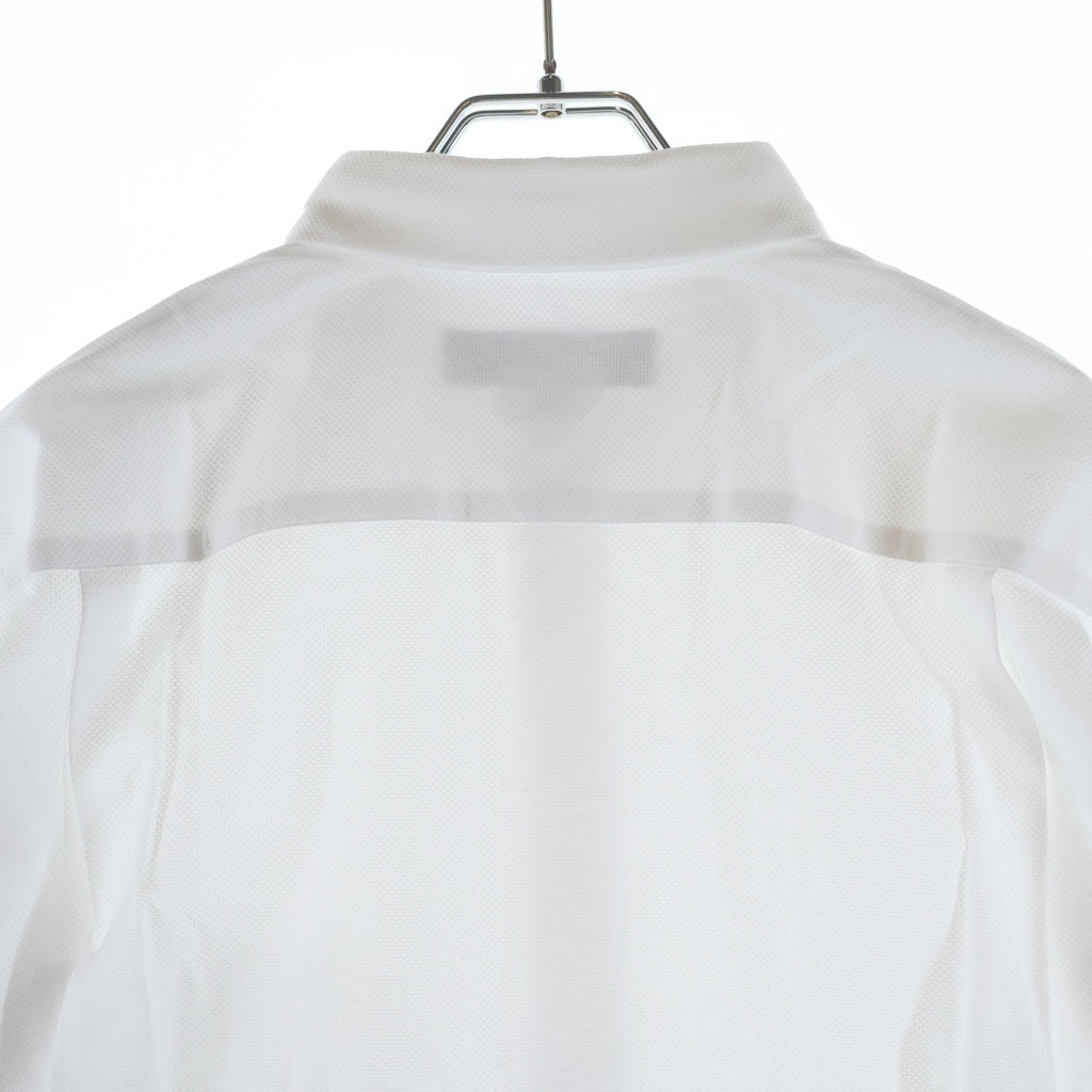 COMME des GARCONS HOMME DEUX(コムデギャルソン オムドゥ) 24AW AD2024 裾ジッパーデザイン 長袖ボタンシャツ ホワイト DN-B040