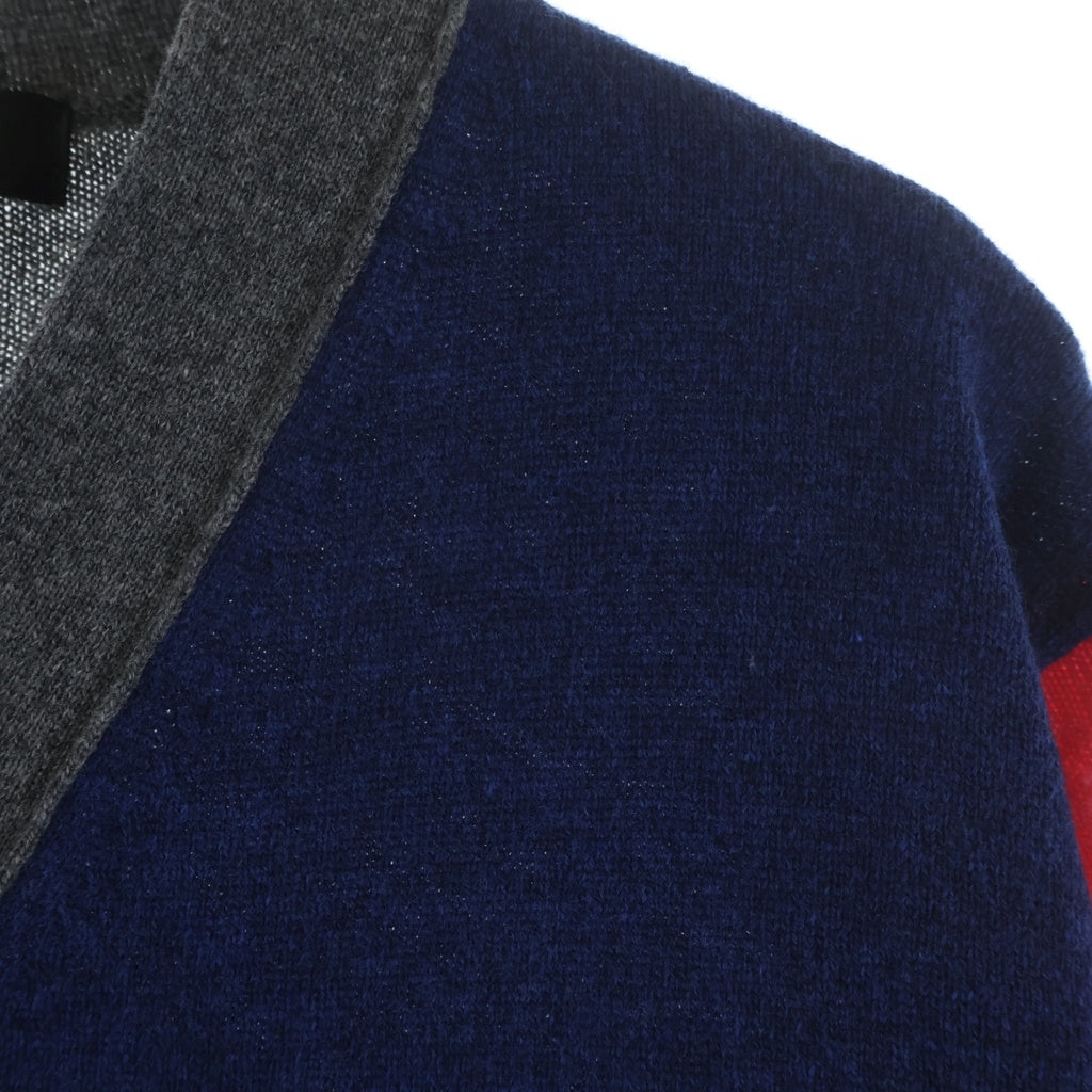 COMME des GARCONS HOMME DEUX(コムデギャルソン オムドゥ) 20AW AD2020 カラー切替 ウールニットカーディガン マルチカラー DF-N502