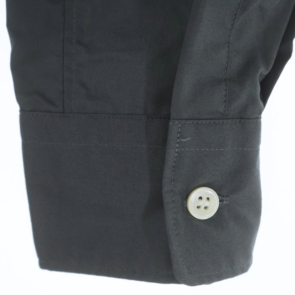 COMME des GARCONS HOMME DEUX(コムデギャルソン オムドゥ) 21AW AD2021 ドッキングデザイン 長袖ボタンシャツ グレー/グリーン DH-B044