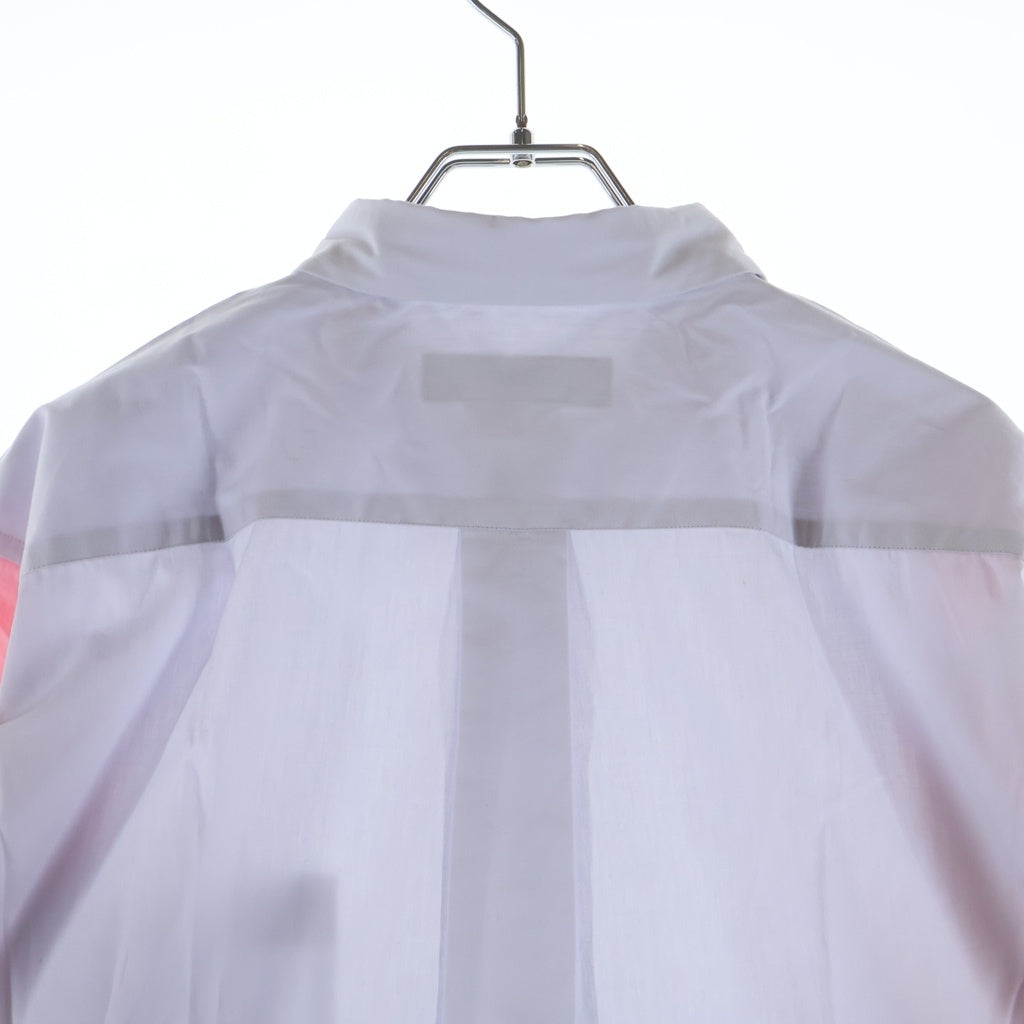 COMME des GARCONS HOMME DEUX(コムデギャルソン オムドゥ) 22AW AD2022 ドッキング加工 長袖コットンシャツ グレー/ブルー/ピンク DJ-B052