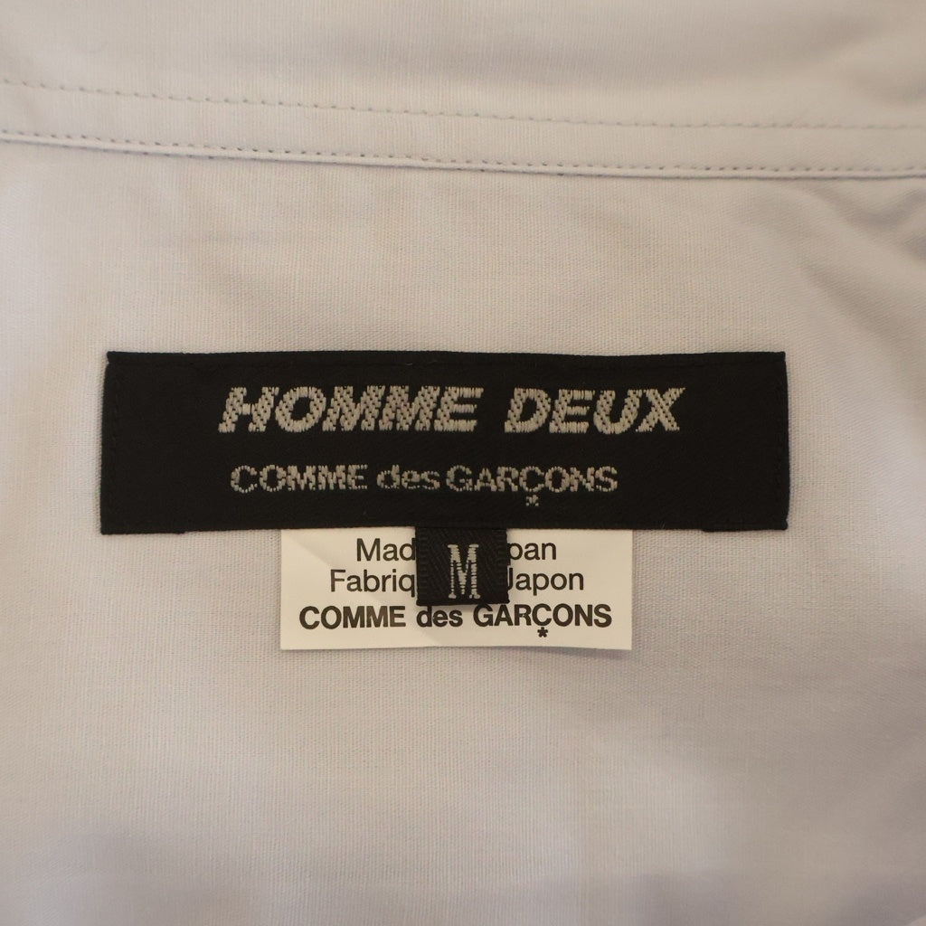 COMME des GARCONS HOMME DEUX(コムデギャルソン オムドゥ) 22AW AD2022 ドッキング加工 長袖コットンシャツ グレー/ブルー/ピンク DJ-B052