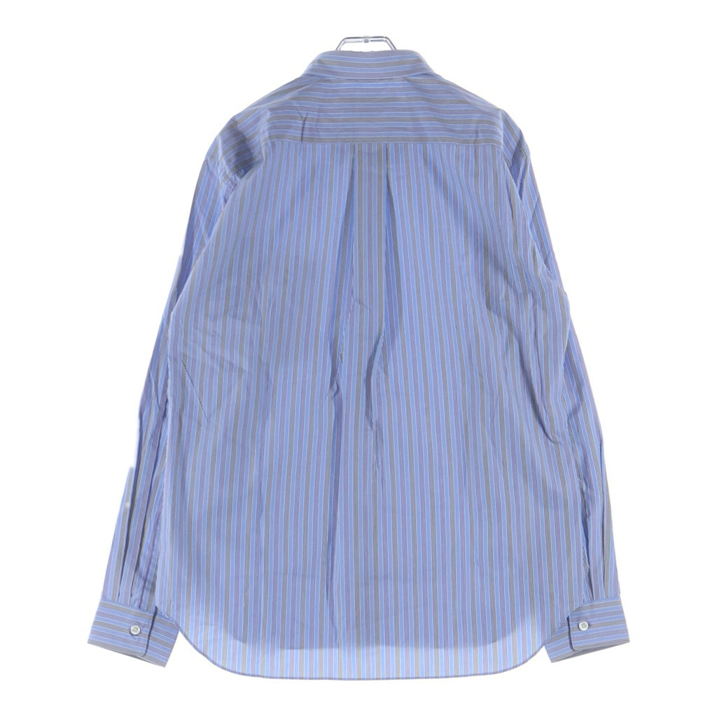 COMME des GARCONS HOMME DEUX(コムデギャルソン オムドゥ) 25SS AD2024 袖切替 ストライプ柄 長袖コットンシャツ ブルー DO-B022
