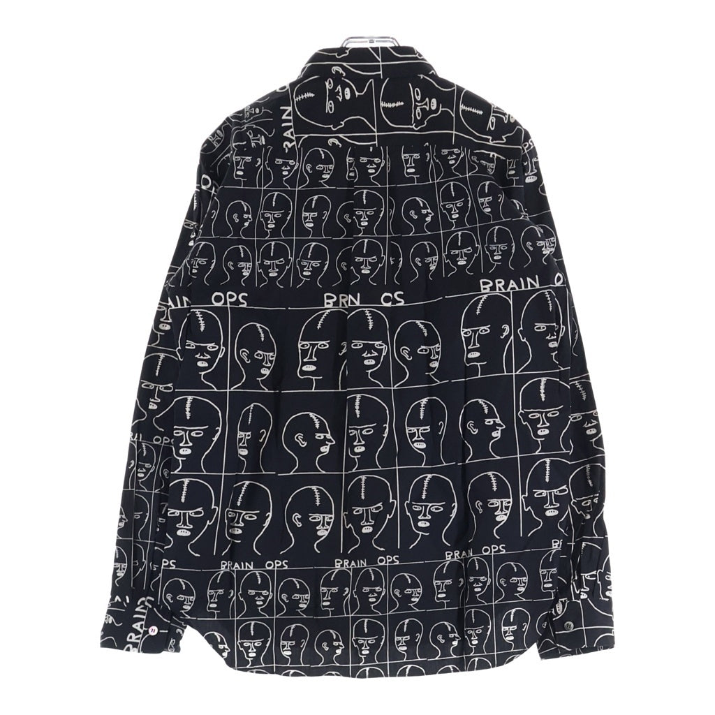 COMME des GARCONS HOMME DEUX(コムデギャルソン オムドゥ) 21AW AD2021×DAVID SHRIGLEY デヴィットシュリグリー 総柄 長袖コットンシャツ ブラック DH-B037
