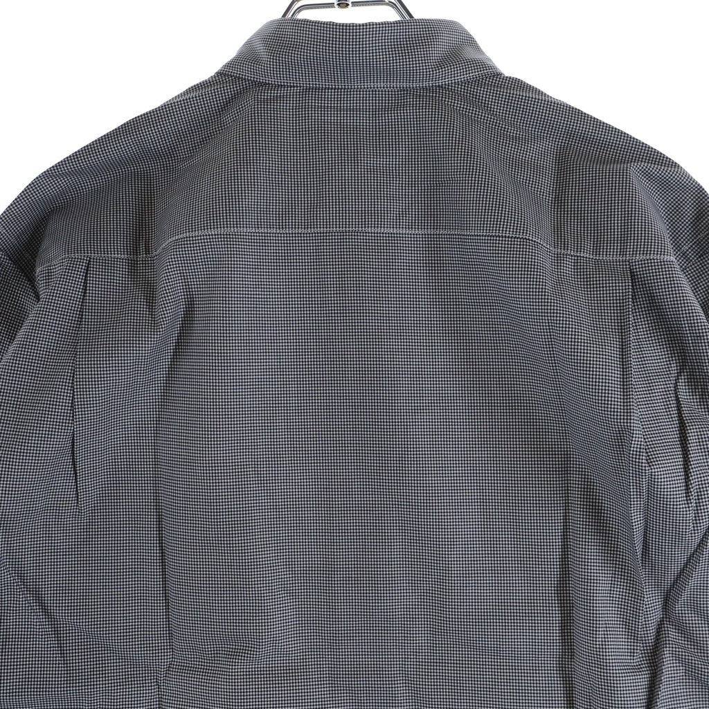 COMME des GARCONS HOMME(コムデギャルソンオム) 23AW AD2023 フロント切替 長袖ギンガムチェックシャツ グレー HL-B006