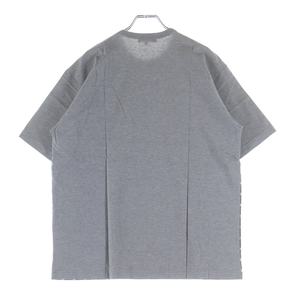COMME des GARCONS HOMME(コムデギャルソンオム) 23SS AD2022 フロントポルカドット柄 コットンTシャツ 半袖クルーネックカットソー グレー/ホワイト HK-T002