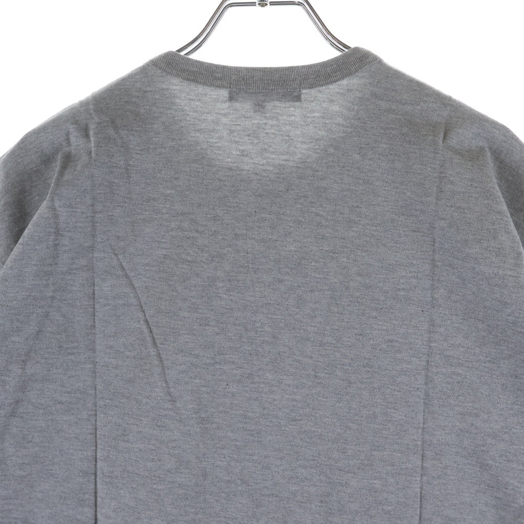 COMME des GARCONS HOMME(コムデギャルソンオム) 23SS AD2022 フロントポルカドット柄 コットンTシャツ 半袖クルーネックカットソー グレー/ホワイト HK-T002
