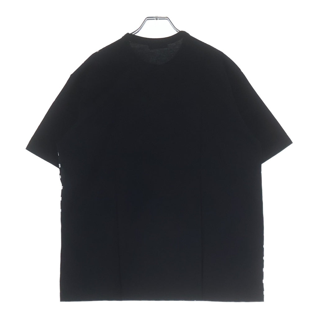 COMME des GARCONS HOMME(コムデギャルソンオム) 23SS AD2022 フロントポルカドット柄 コットンTシャツ 半袖クルーネックカットソー ブラック/ホワイト HK-T002