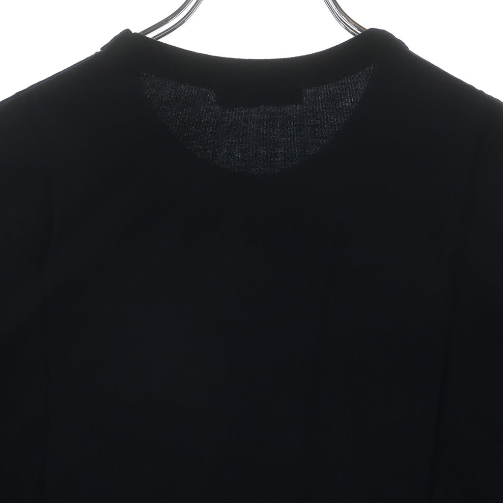 COMME des GARCONS HOMME(コムデギャルソンオム) 23SS AD2022 フロントポルカドット柄 コットンTシャツ 半袖クルーネックカットソー ブラック/ホワイト HK-T002