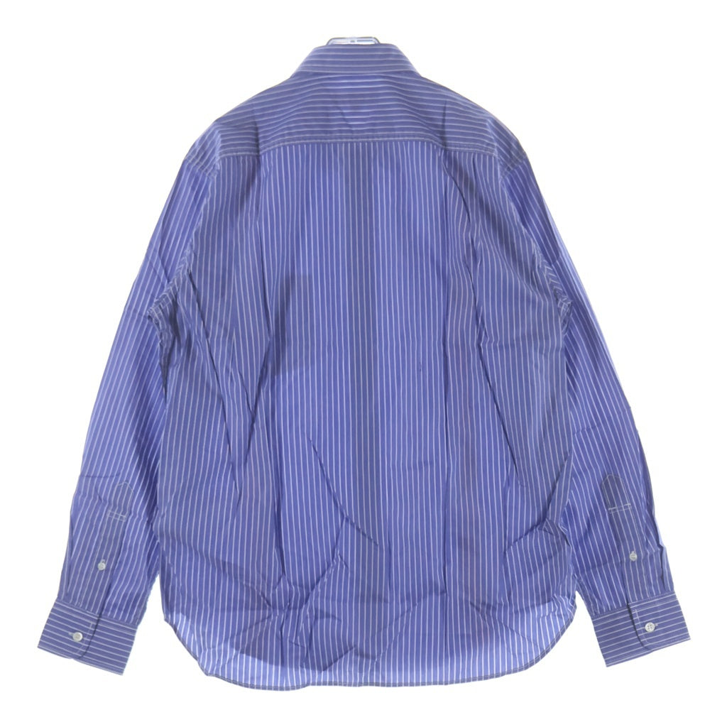 COMME des GARCONS HOMME(コムデギャルソンオム) 21SS AD2020 ライン切替 長袖ストライプシャツ ブルー/ピンク HG-B002