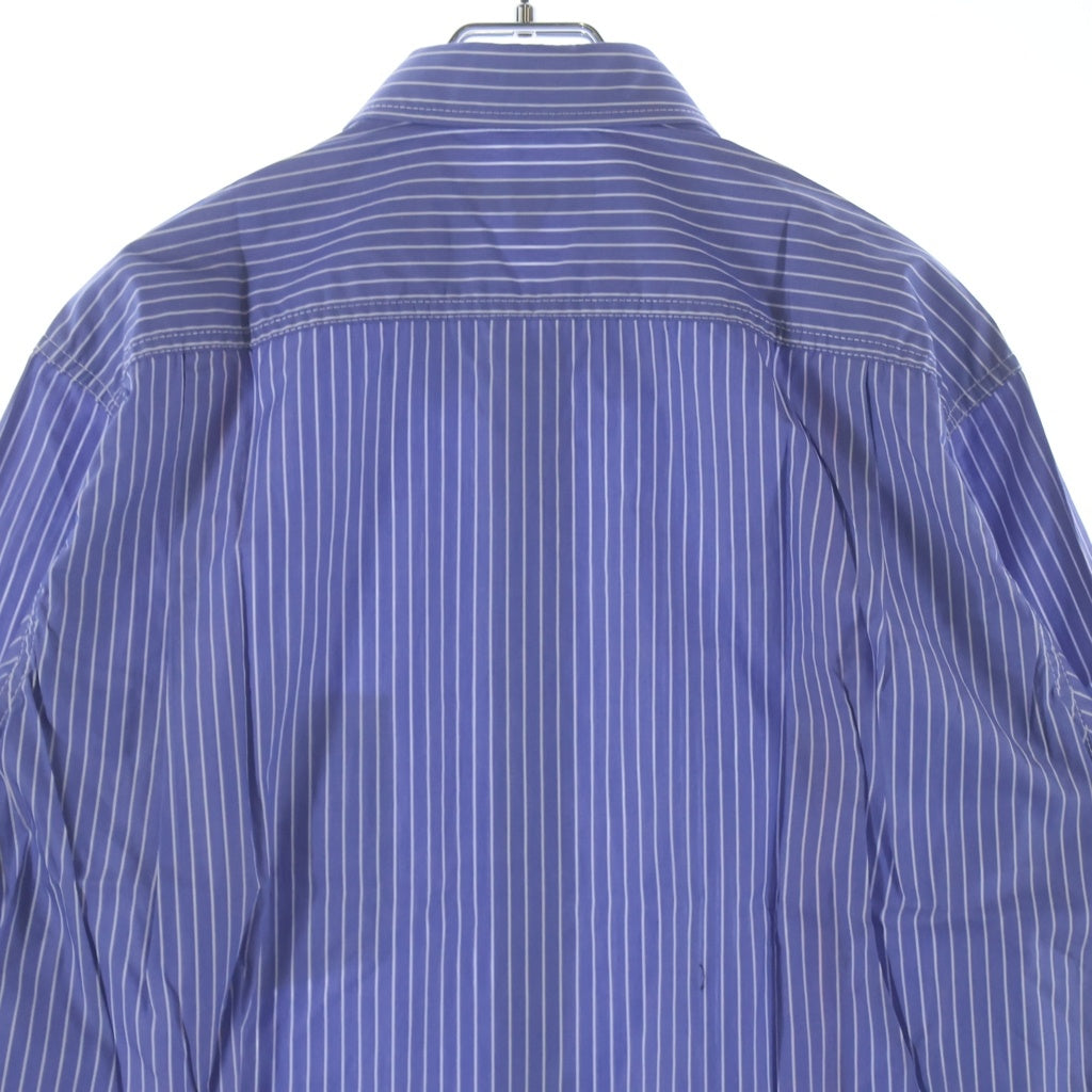 COMME des GARCONS HOMME(コムデギャルソンオム) 21SS AD2020 ライン切替 長袖ストライプシャツ ブルー/ピンク HG-B002
