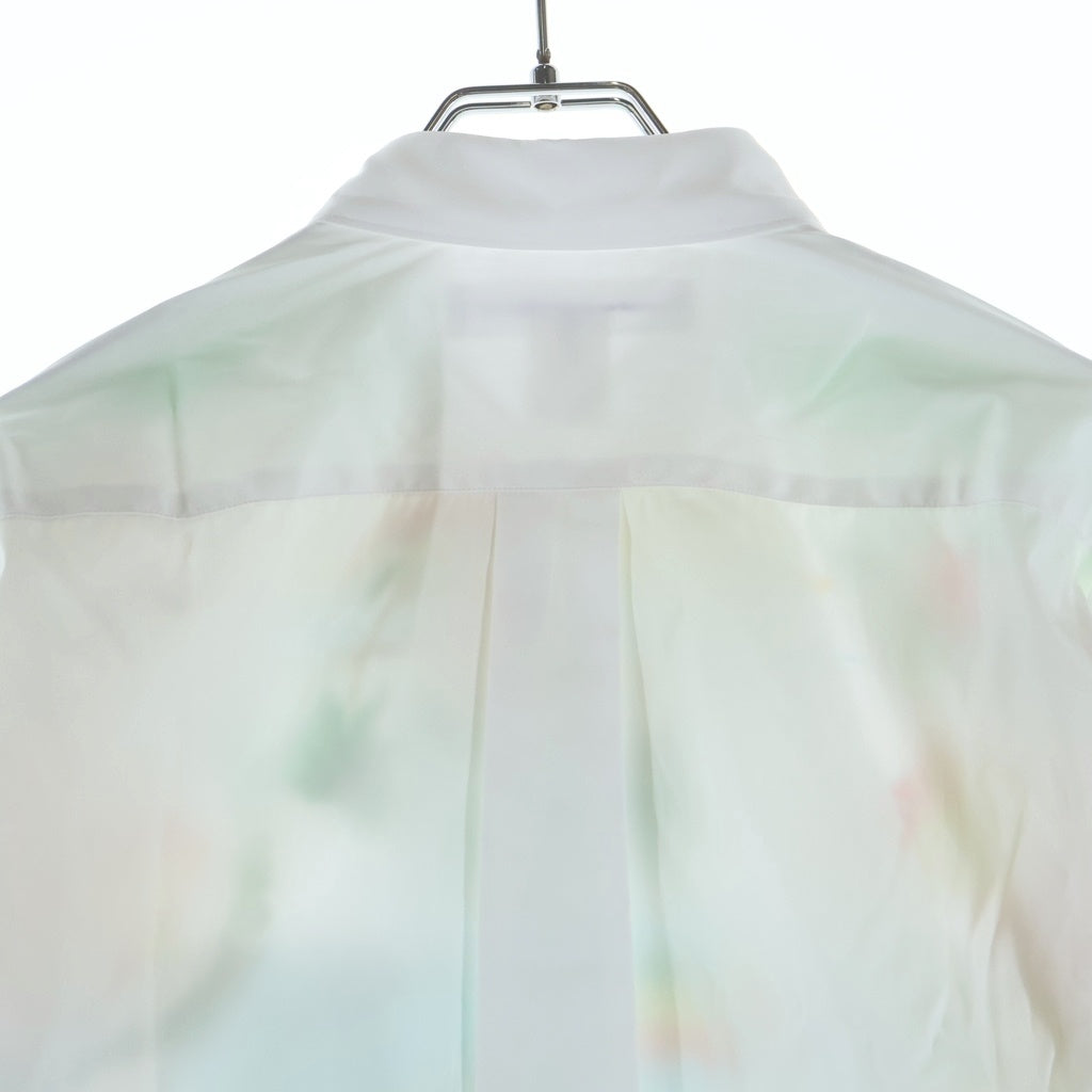 COMME des GARCONS SHIRT(コムデギャルソンシャツ) フロントプリント ロングスリーブ コットンシャツ ホワイト FP-B060