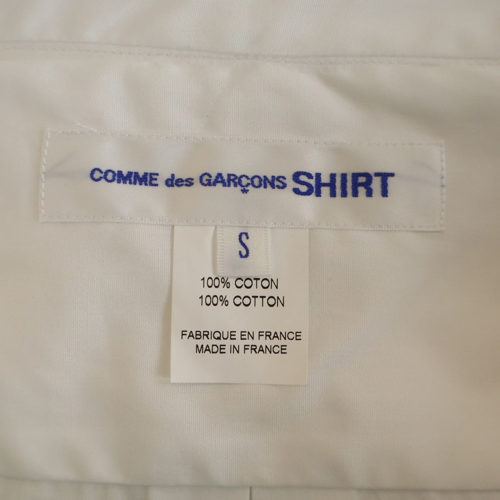 COMME des GARCONS SHIRT(コムデギャルソンシャツ) フロントプリント ロングスリーブ コットンシャツ ホワイト FP-B060