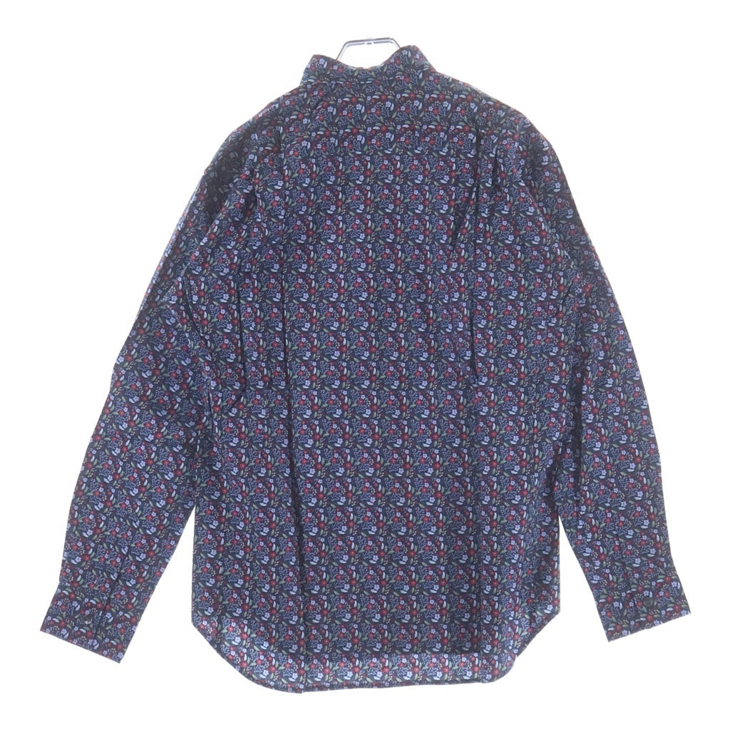 COMME des GARCONS SHIRT(コムデギャルソンシャツ) 20AW 花柄 ロングスリーブ コットンシャツ ネイビー W28088