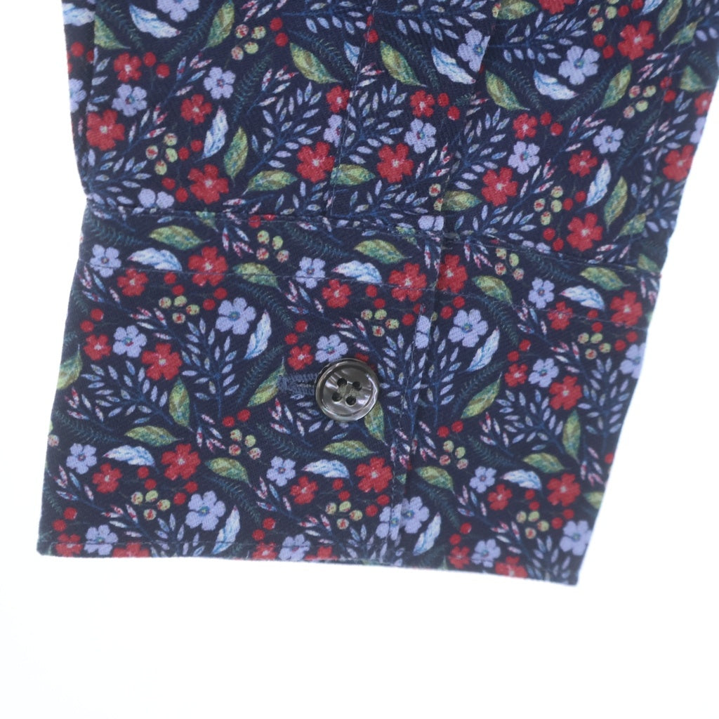 COMME des GARCONS SHIRT(コムデギャルソンシャツ) 20AW 花柄 ロングスリーブ コットンシャツ ネイビー W28088