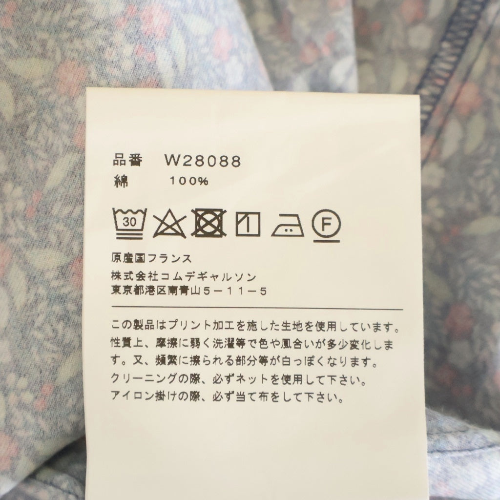 COMME des GARCONS SHIRT(コムデギャルソンシャツ) 20AW 花柄 ロングスリーブ コットンシャツ ネイビー W28088