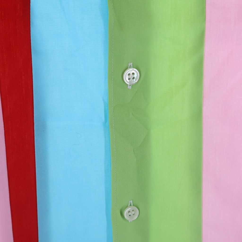 COMME des GARCONS SHIRT(コムデギャルソンシャツ) ストライプ レイヤードデザイン コットン 長袖シャツ マルチカラー FN-B022