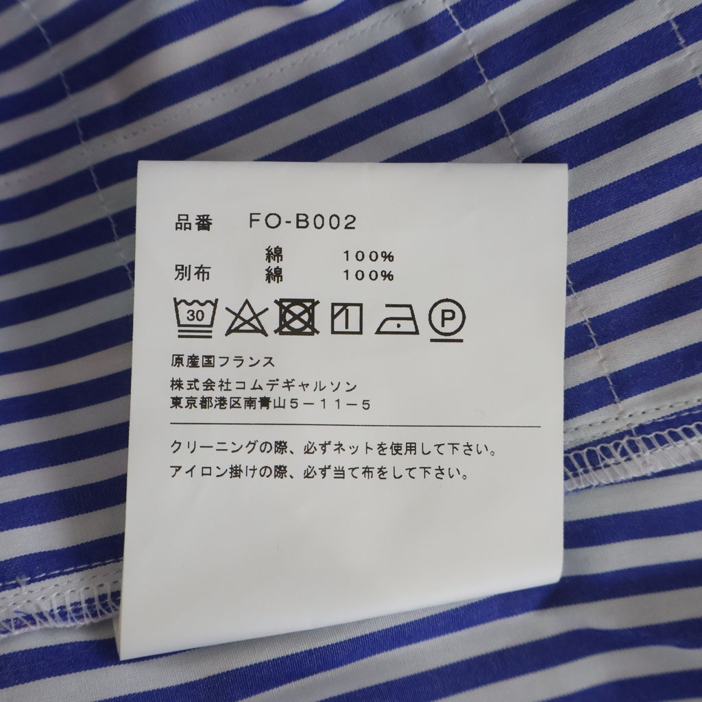 COMME des GARCONS SHIRT(コムデギャルソンシャツ) ストライプ ドッキングデザイン コットン 長袖シャツ マルチカラー FO-B002