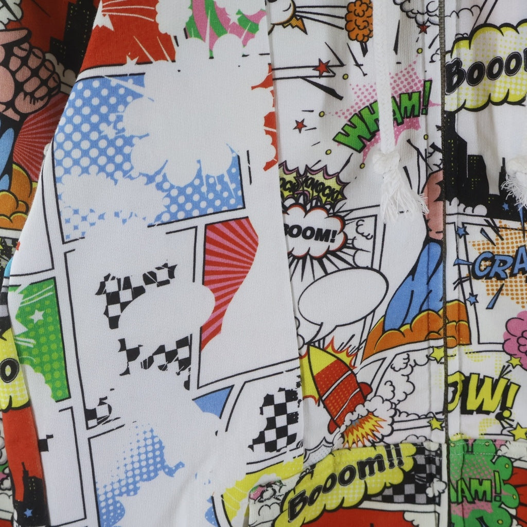 COMME des GARCONS SHIRT(コムデギャルソンシャツ) 19AW アメコミ 総柄 ジップアップスウェットパーカー フーディー マルチカラー W27100
