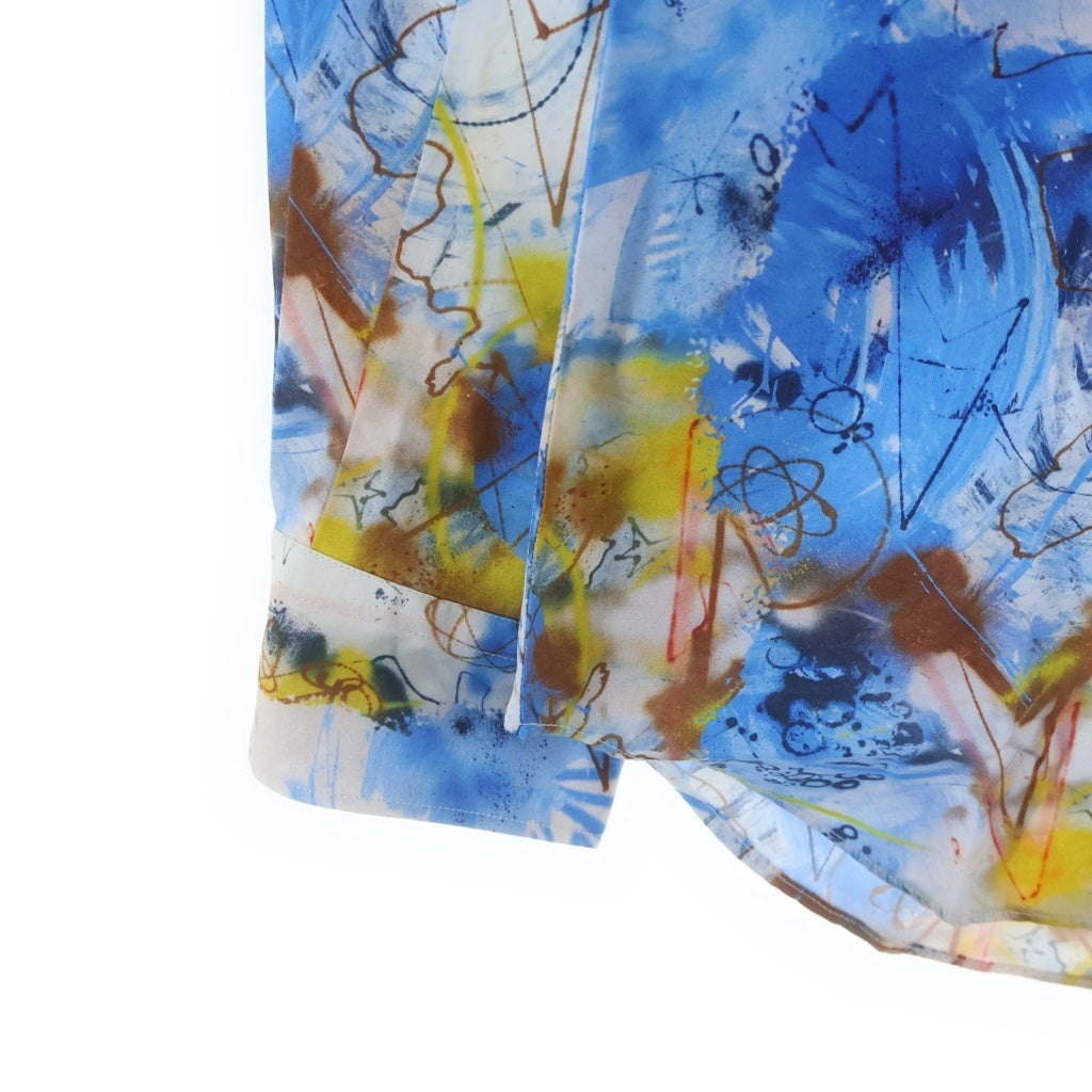 COMME des GARCONS SHIRT(コムデギャルソンシャツ) 20AW ×FUTURA フゥーチュラ 総柄 ロングスリーブ コットンシャツ ブルー W28042