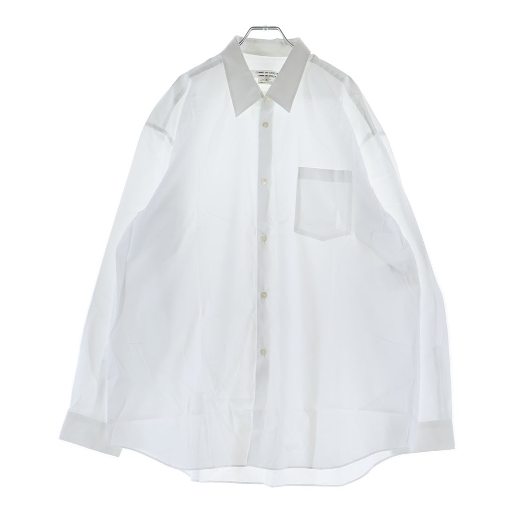 COMME des GARCONS COMME des GARCONS(コムデギャルソンコムデギャルソン) 24SS AD2023 長袖コットンボタンシャツ レディース ホワイト RM-B013