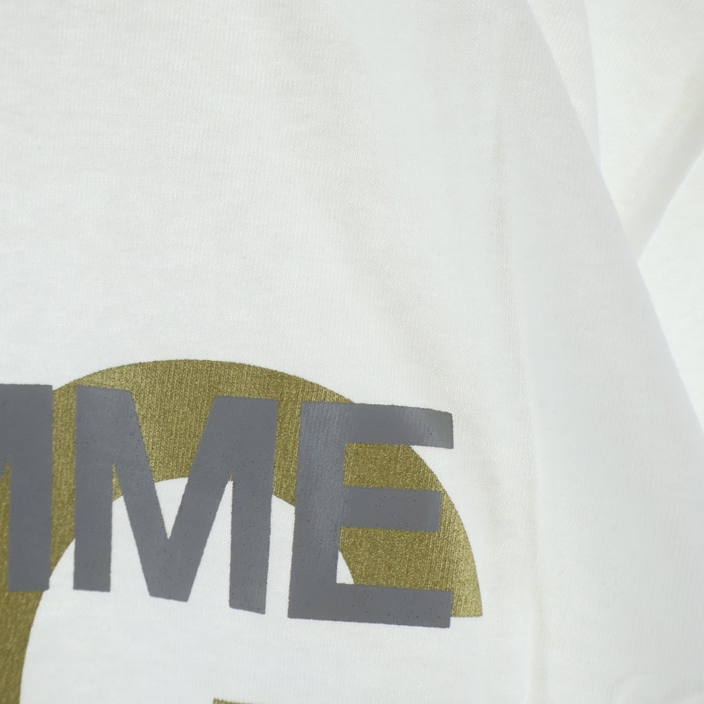 CDG(シーディージー) AD2020 フロントゴールドロゴTシャツ 半袖クルーネックカットソー ホワイト SZ-T041