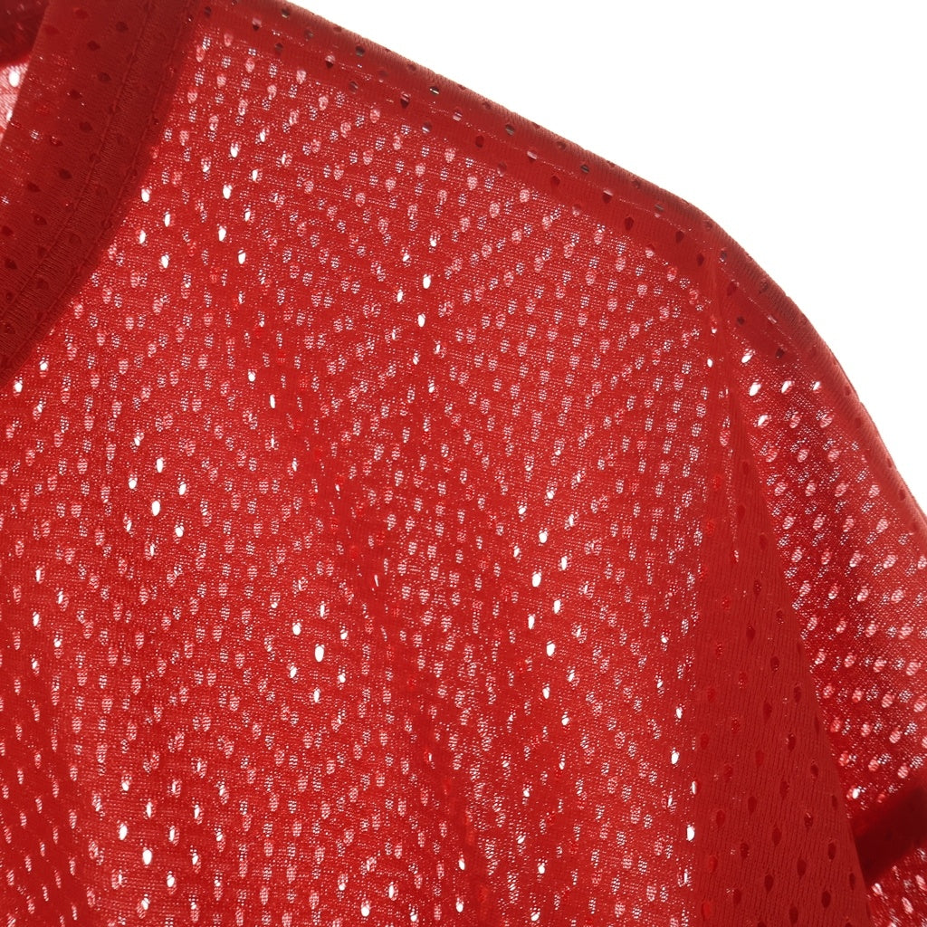 COMME des GARCONS(コムデギャルソン) 25SS AD2024 メッシュTシャツ 半袖クルーネックカットソー レッド GO-T014