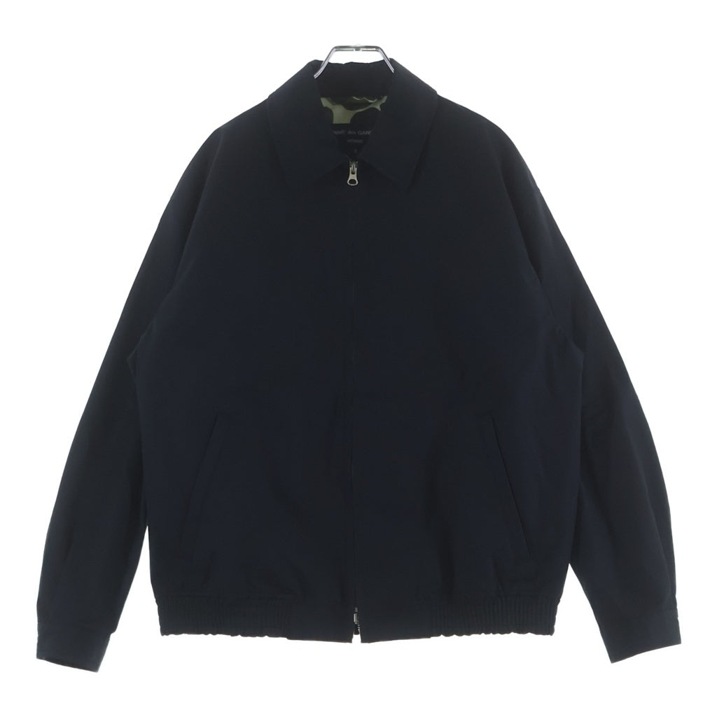 COMME des GARCONS HOMME(コムデギャルソンオム) 22AW AD2022 コットンナイロンウェザー 裏地カモ柄 ダブルジップアップブルゾン ブラック HJ-J010