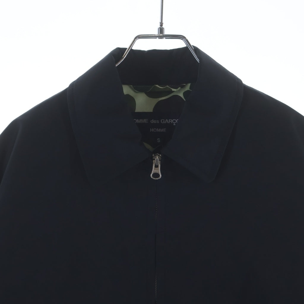 COMME des GARCONS HOMME(コムデギャルソンオム) 22AW AD2022 コットンナイロンウェザー 裏地カモ柄 ダブルジップアップブルゾン ブラック HJ-J010