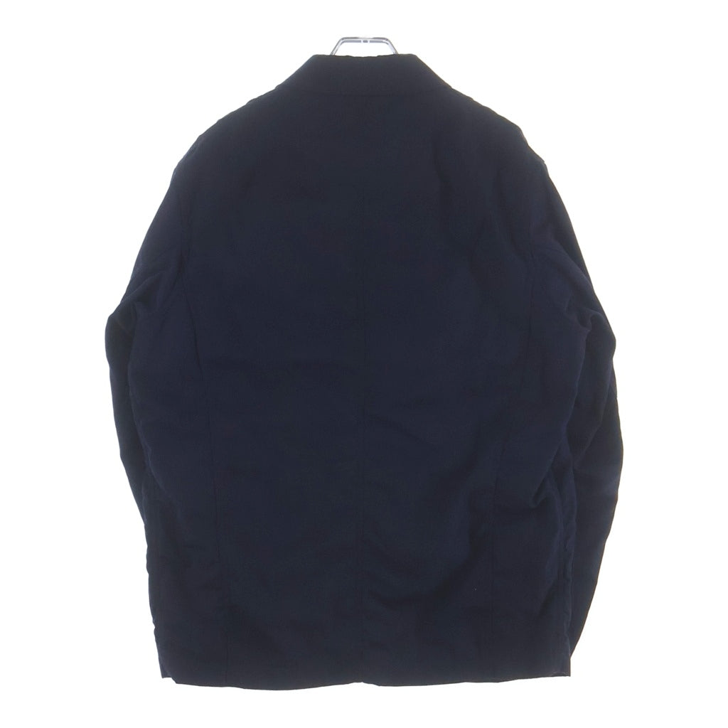 JUNYA WATANABE COMME des GARCONS(ジュンヤワタナベ コムデギャルソン) 22SS AD2021 ウールリネンポプリン 裏地花柄 4Bシャツジャケット ネイビー WI-J002