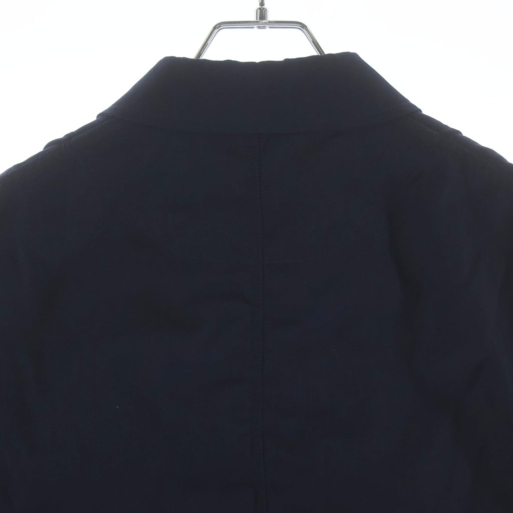 JUNYA WATANABE COMME des GARCONS(ジュンヤワタナベ コムデギャルソン) 22SS AD2021 ウールリネンポプリン 裏地花柄 4Bシャツジャケット ネイビー WI-J002