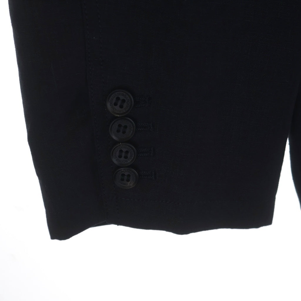 COMME des GARCONS HOMME(コムデギャルソンオム) 24SS AD2023 コットンリネン エルボーパッチ 2Bテーラードジャケット ブラック HM-J018