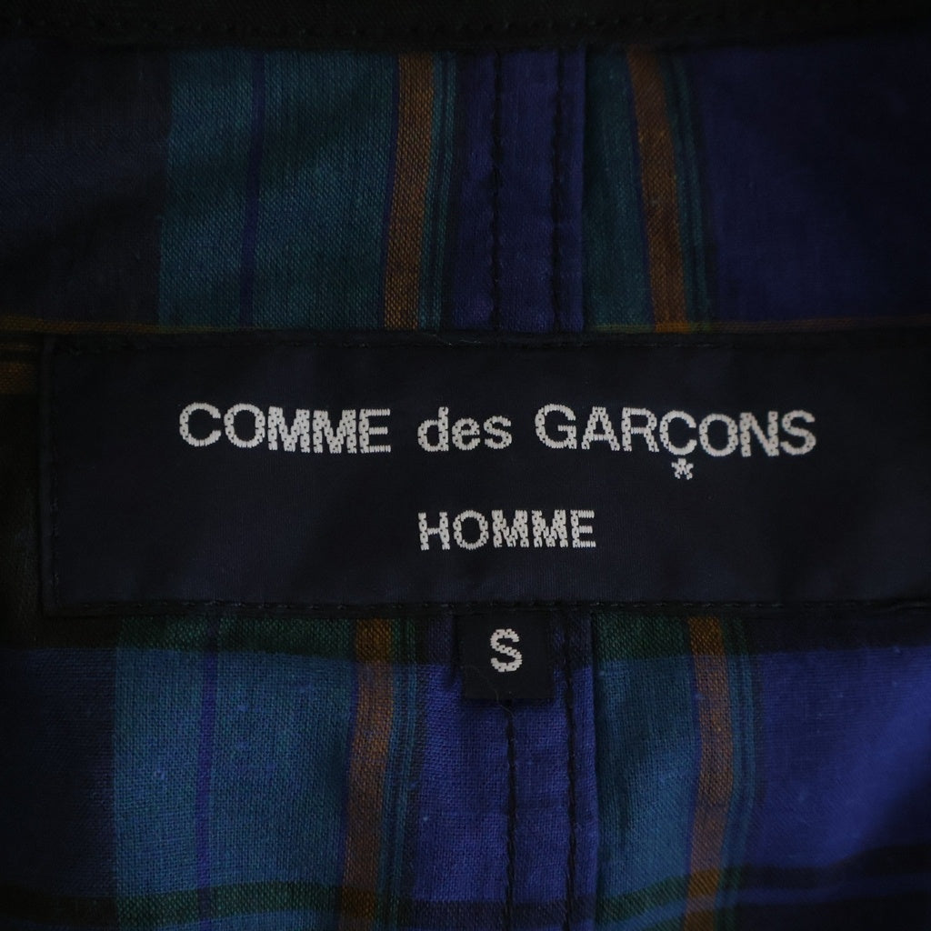 COMME des GARCONS HOMME(コムデギャルソンオム) 24SS AD2023 コットンリネン エルボーパッチ 2Bテーラードジャケット ブラック HM-J018
