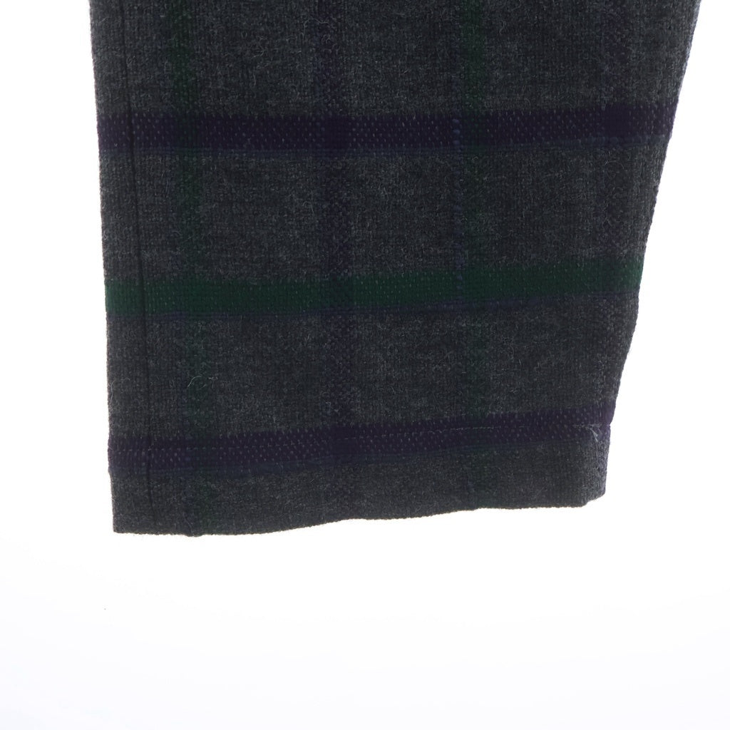 COMME des GARCONS HOMME DEUX(コムデギャルソン オムドゥ) 23AW AD2023 ウールリネン チェック柄 スラックスパンツ グレー DL-P041