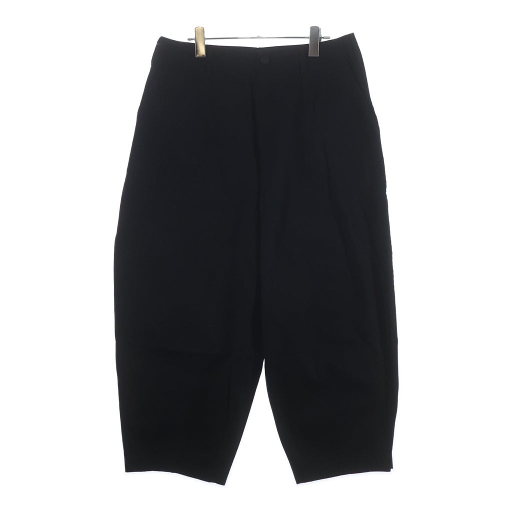 COMME des GARCONS HOMME(コムデギャルソンオム) 24AW AD2024 コットン ステッチデザイン バルーンワイドパンツブラック HN-P026