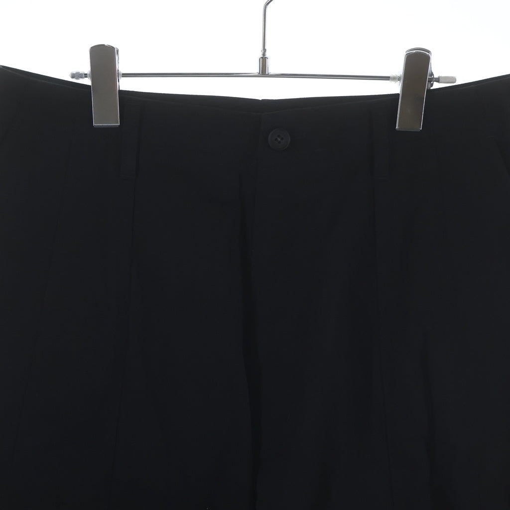 COMME des GARCONS HOMME(コムデギャルソンオム) 24AW AD2024 コットン ステッチデザイン バルーンワイドパンツブラック HN-P026